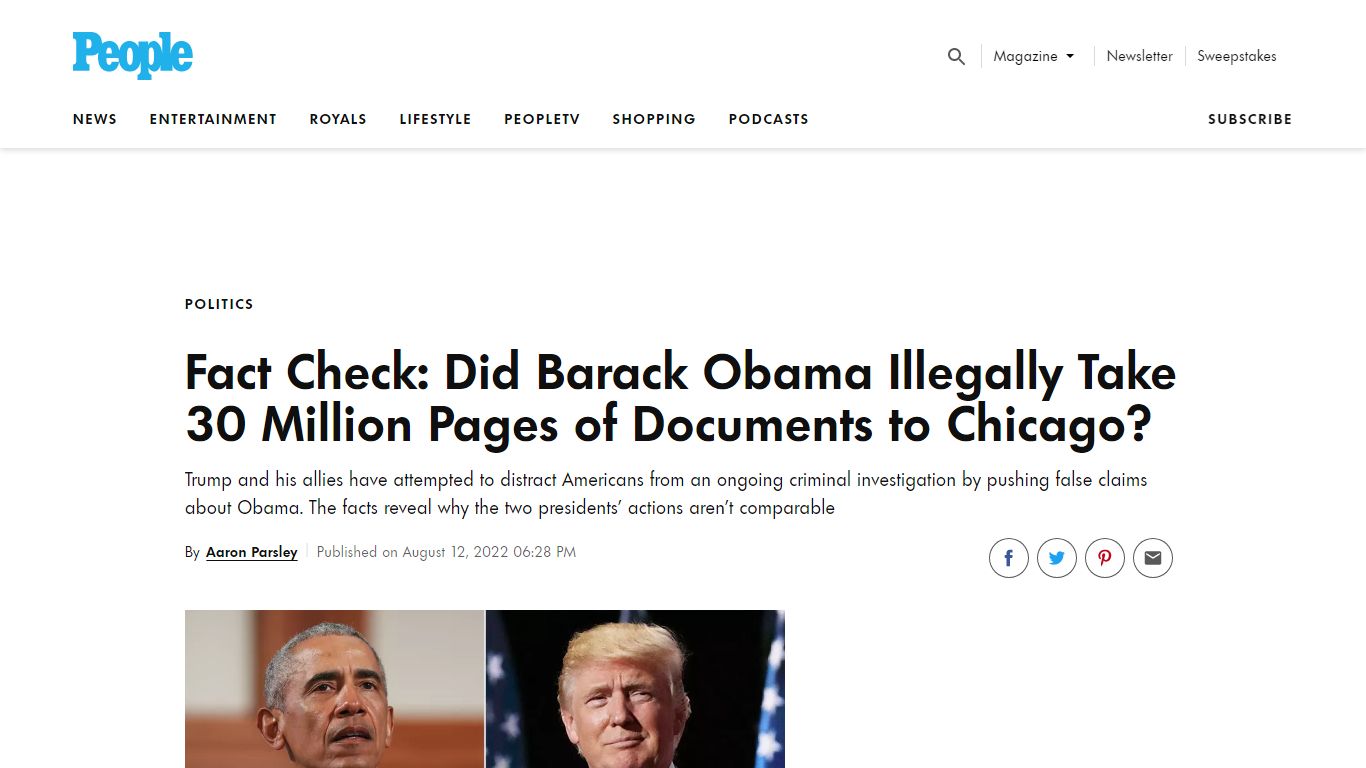 Did Obama Illegally Take 30 Million Pages of Documents to Chicago?